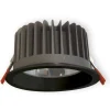 LED-alasvalo Ensto OPUS OPU45LBL IP65 4500 lm 840 musta karkaistulla lasikuvulla ulkokäyttöön