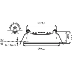 LED-alasvalo FocusLight Sulo, suunnattava, 3 CCT, IP65/IP20