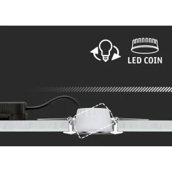 LED-alasvalo Paulmann Lanati Ø84mm upotettava 30° 6W 470lm 2700K