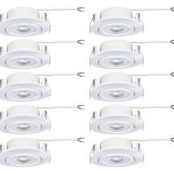 LED-alasvalo Paulmann Ø82mm kääntyvä 70° 4.8W 10x450lm himmennettävä 3000K valkoinen, 10kpl/pkt