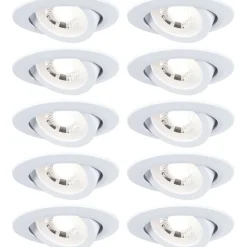 LED-alasvalo Paulmann Ø82mm kääntyvä 70° 4.8W 10x450lm himmennettävä 3000K valkoinen, 10kpl/pkt