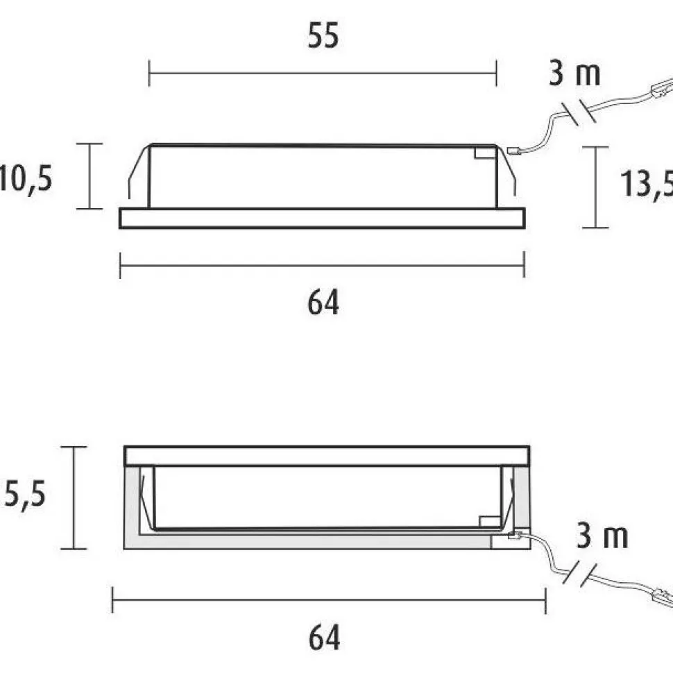 LED-kalustevalaisin Limente LED-LENOX 4000K 5kpl eri värejä