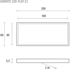 LED-kalustevalaisin Limente LED-Flat 22 7.6 W valkoinen