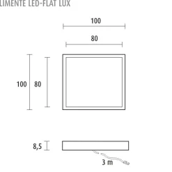 LED-kalustevalaisin Limente Flat 12 LUX 4 kpl + virtalähde valkoinen/musta
