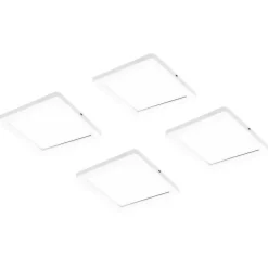 LED-kalustevalaisin Limente Flat 12 LUX 4 kpl + virtalähde valkoinen/musta