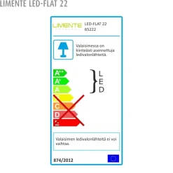 LED-kalustevalaisinsetti Limente LED-Flat 22 3x7.6 W valkoinen