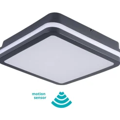 LED-kattovalaisin Kanlux Beno liiketunnistimella IP54 26x26 cm eri värejä