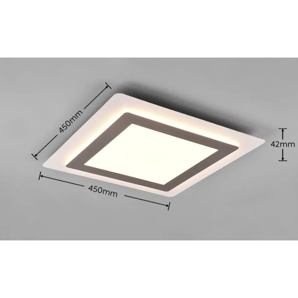 LED-kattovalaisin Trio Morgan, 45x45cm, eri värejä