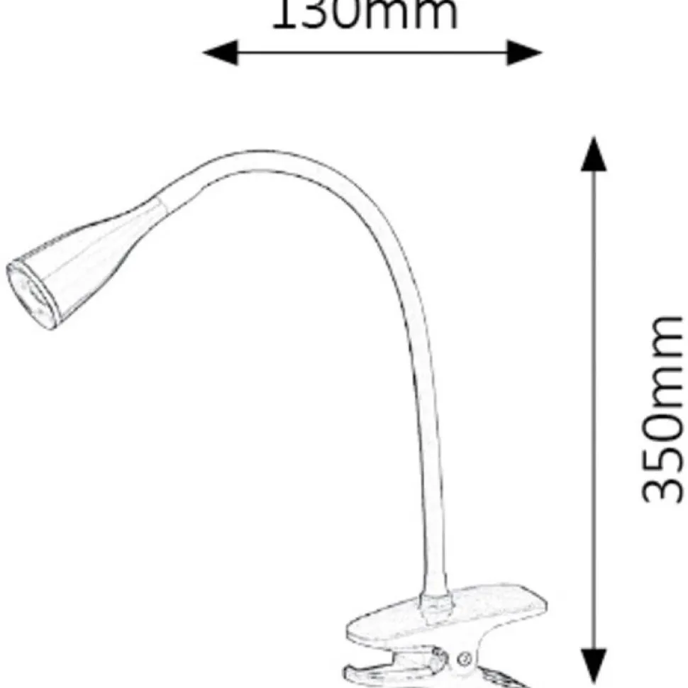 LED-klipsivalaisin Rabalux Jeff, 13x35cm, 4.5W 330lm 3000K, eri värejä