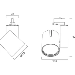 LED-kohdevalaisin Sylvania Start Track Spot ø113 mm 35 W 3000 K 38° valkoinen