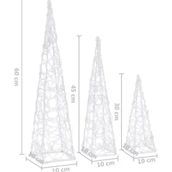 LED-koristevalokartiosarja akryyli 30/45/60 cm eri värejä