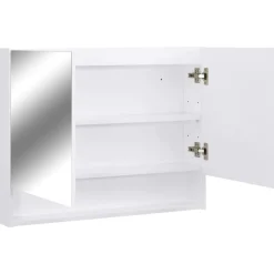 Led kylpyhuoneen peilikaappi valkoinen 80x15x60 cm mdf