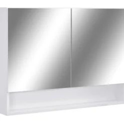 Led kylpyhuoneen peilikaappi valkoinen 80x15x60 cm mdf