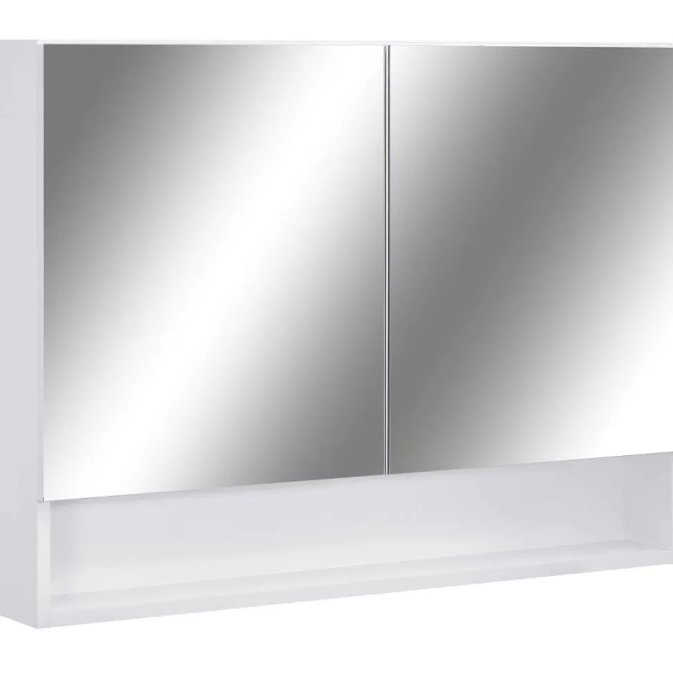 Led kylpyhuoneen peilikaappi valkoinen 80x15x60 cm mdf