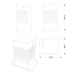 LED-laiturivalaisin Savorak, 14cm, rst, musta
