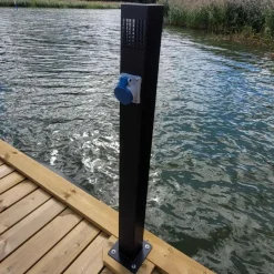 LED-laiturivalaisin Savorak, 99cm, pistorasialla, rst, musta