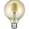 LED-lamppu Trio E27 filament globe 6W 600lm 2700K ruskea