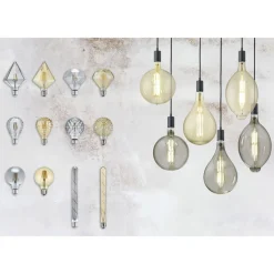 LED-lamppu Trio E27 filament globe 6W 600lm 2700K ruskea