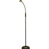 LED-lattiavalaisin Aneta Lighting Gusto himmennettävä musta/mattamessinki