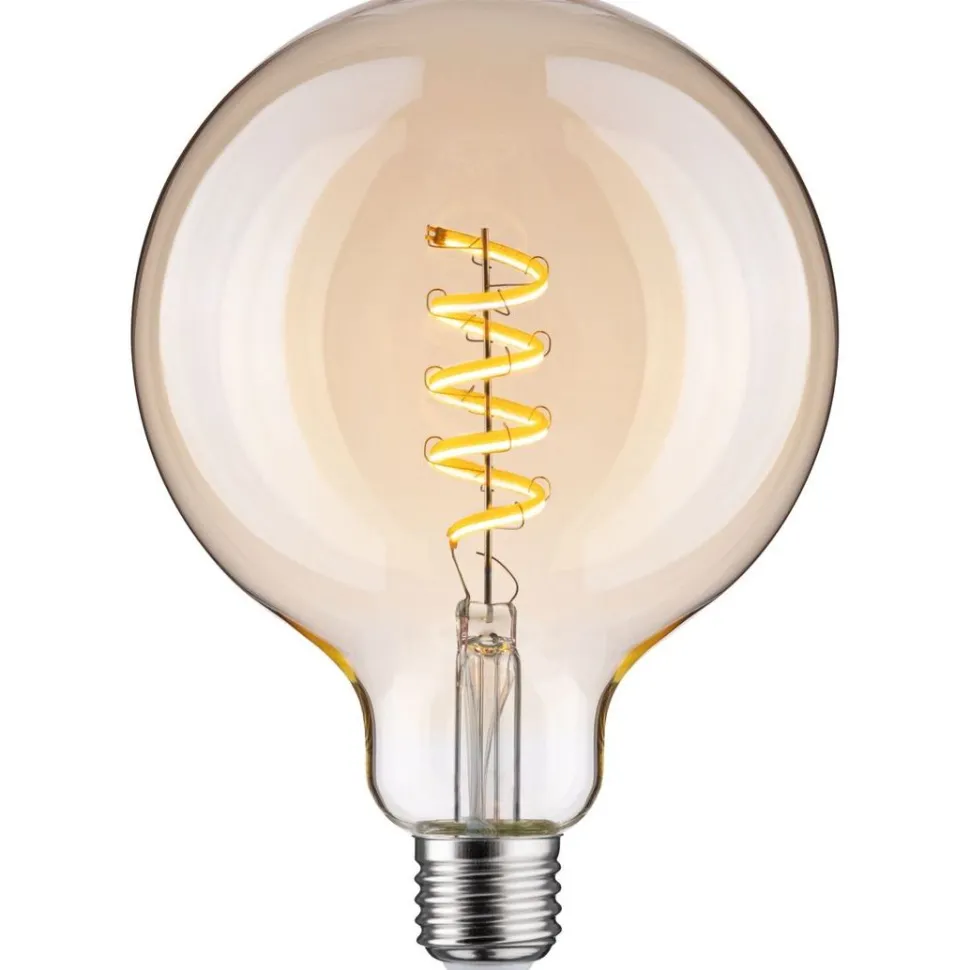 LED-älylamppu Paulmann Smart Home Zigbee 3.0 Globe, G125, E27, 600lm, 7,5W, filamentti, säädettävä värilämpötila, himmennettävä, kulta