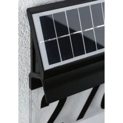LED-numerovalaisin aurinkokennolla Paulmann Neda, IP44, 3000K, musta