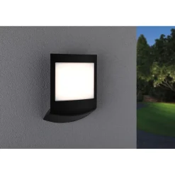 LED-numerovalaisin liike- ja hämärätunnistimella Paulmann Padea, Smart Home Zigbee 3.0, RGBW+, IP44, antrasiitti