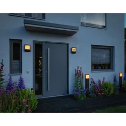 LED-numerovalaisin liike- ja hämärätunnistimella Paulmann Padea, Smart Home Zigbee 3.0, IP44, antrasiitti