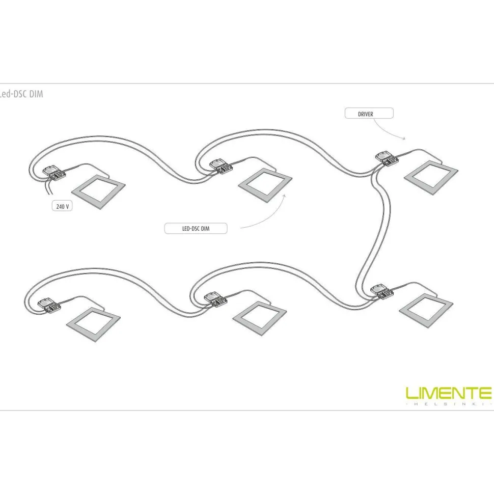 LED-paneeli Limente DSC 163x163mm IP20 12W valkoinen/musta