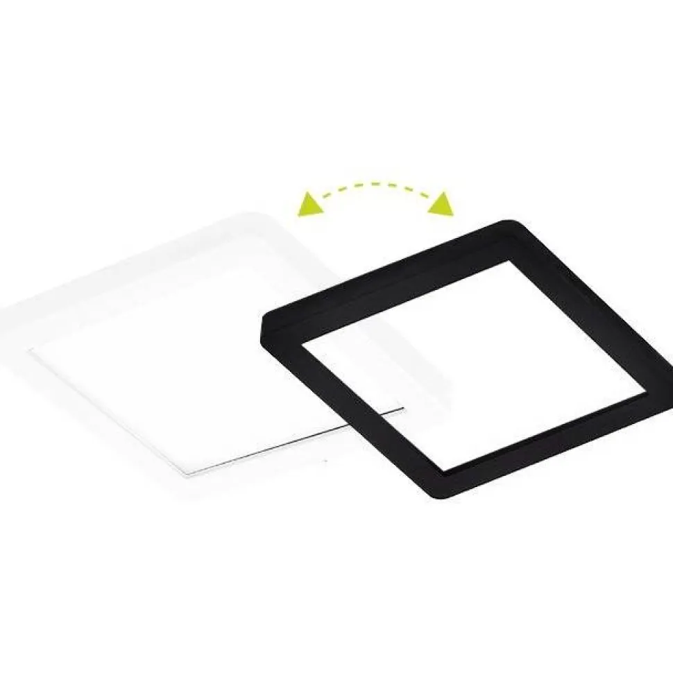 LED-paneeli Limente DSC 163x163mm IP20 12W valkoinen/musta