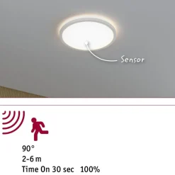 LED-paneeli Paulmann Atria Shine Backlight Ø420mm liiketunnistin IP44 4000K valkoinen, eri kokoja