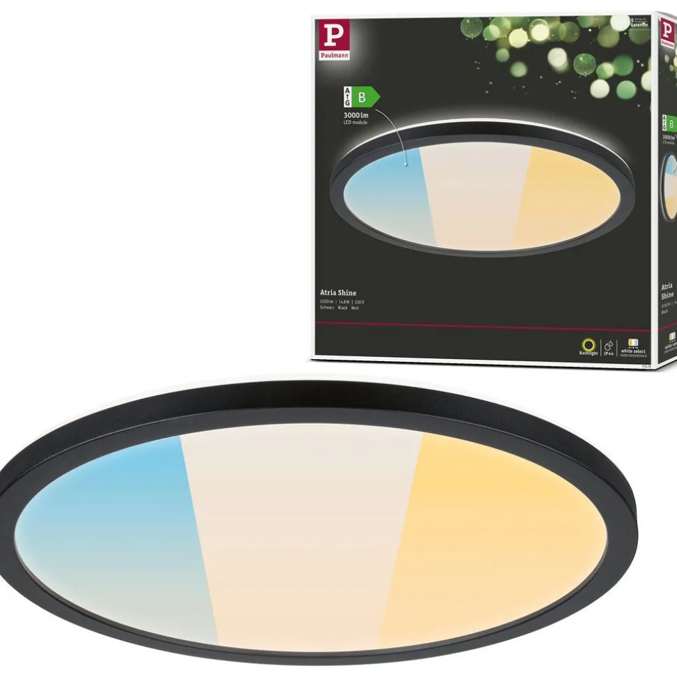 LED-paneeli Paulmann Atria Shine, pyöreä, IP44, 3000-6500K, eri kokoja