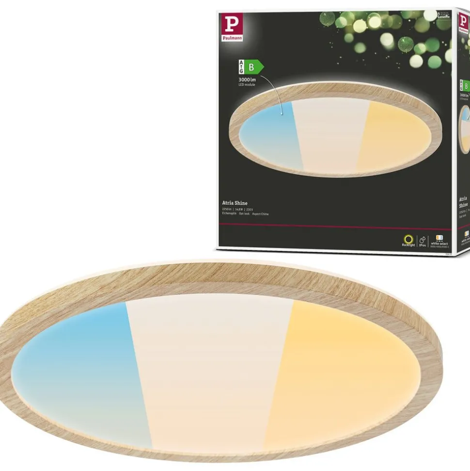 LED-paneeli Paulmann Atria Shine, pyöreä, IP44, 3000-6500K, eri kokoja