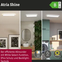 LED-paneeli Paulmann Atria Shine, kulmikas, IP44, 3000-6500K, eri kokoja