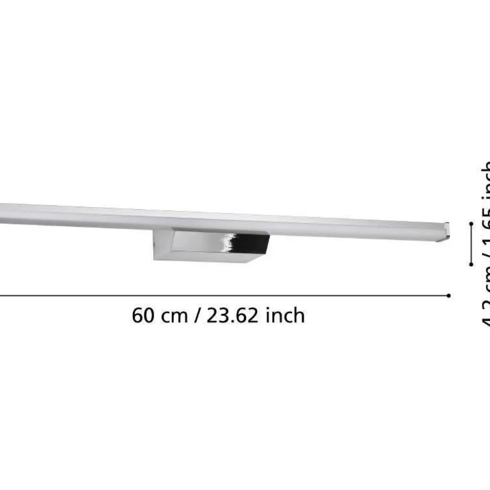 LED-peilivalaisin Eglo Regello-z connect.z 60cm, säädettävä värilämpötila, himmennettävä, IP44, seinään tai peilikaapin päälle