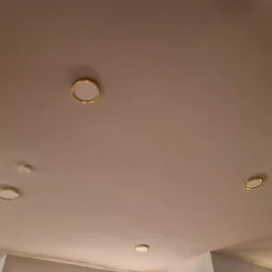 LED-Plafondi Eglo Fueva 5 harjattu messinki/valkoinen pyöreä eri kokoja