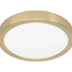 LED-Plafondi Eglo Fueva 5 harjattu messinki/valkoinen pyöreä eri kokoja