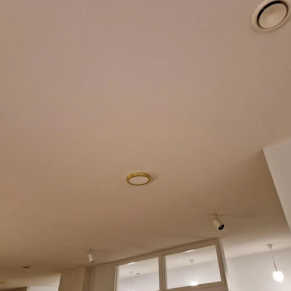 LED-Plafondi Eglo Fueva 5 harjattu messinki/valkoinen pyöreä eri kokoja