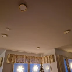 LED-Plafondi Eglo Fueva 5 harjattu messinki/valkoinen pyöreä eri kokoja