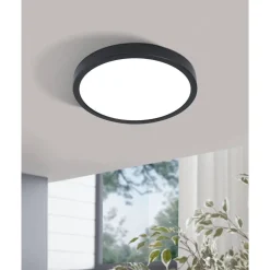 LED-Plafondi Eglo Fueva 5 4000K musta pyöreä pinta-asennettava vaihdettava LED eri kokoja