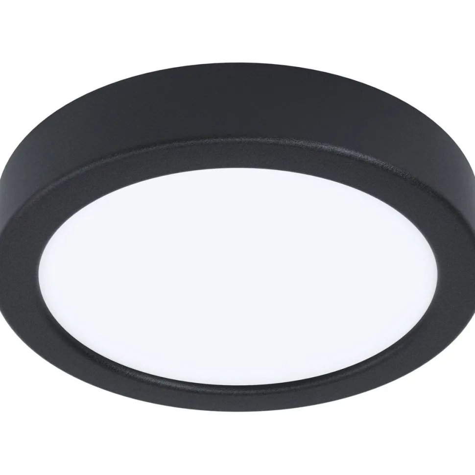 LED-Plafondi Eglo Fueva 5 4000K musta pyöreä pinta-asennettava vaihdettava LED eri kokoja