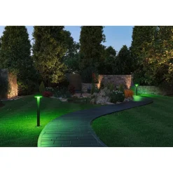 LED-pollarivalaisin Paulmann Plug & Shine Plate, Smart Home Zigbee 3.0, IP44, RGBW+, 5W, antrasiitti