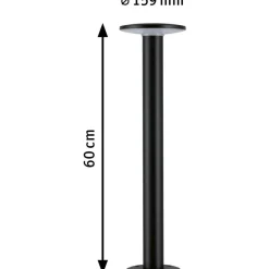 LED-pollarivalaisin Paulmann Plug & Shine Plate, Smart Home Zigbee 3.0, IP44, RGBW+, 5W, antrasiitti