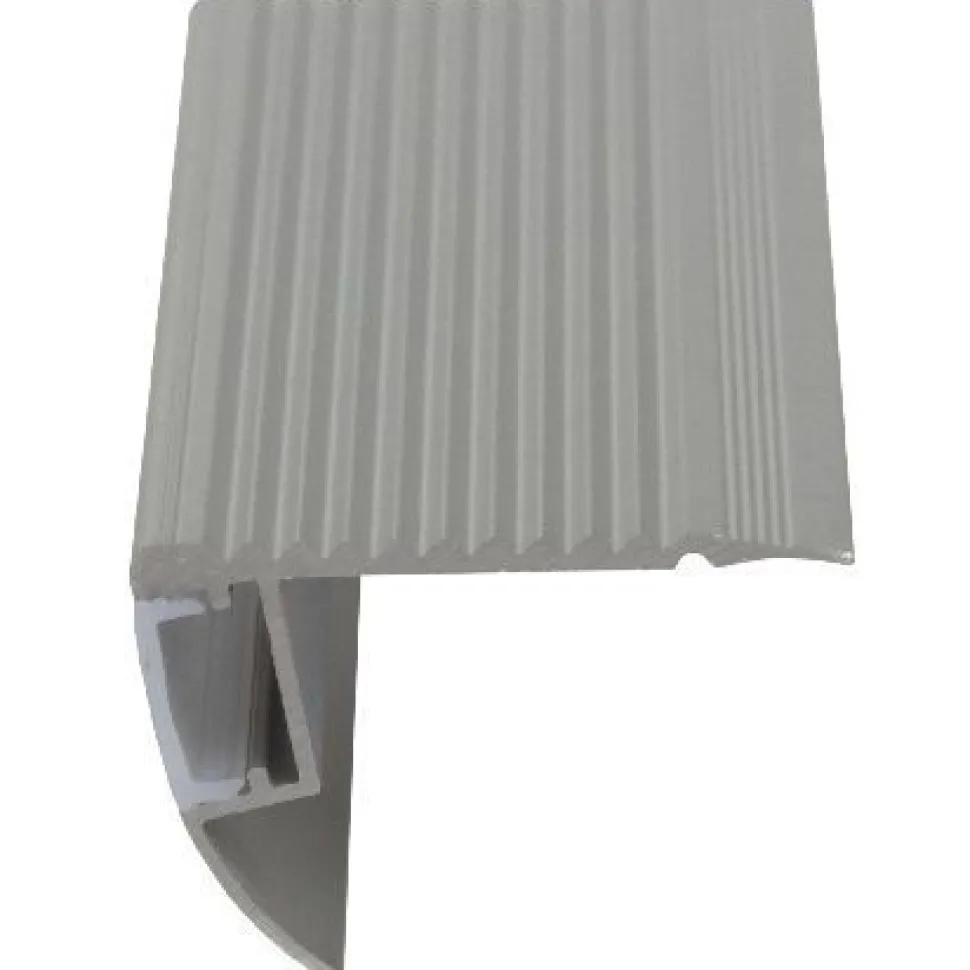 LED-porraslistan päätypala Euroshrink F-310A, alumiini, mattahopea