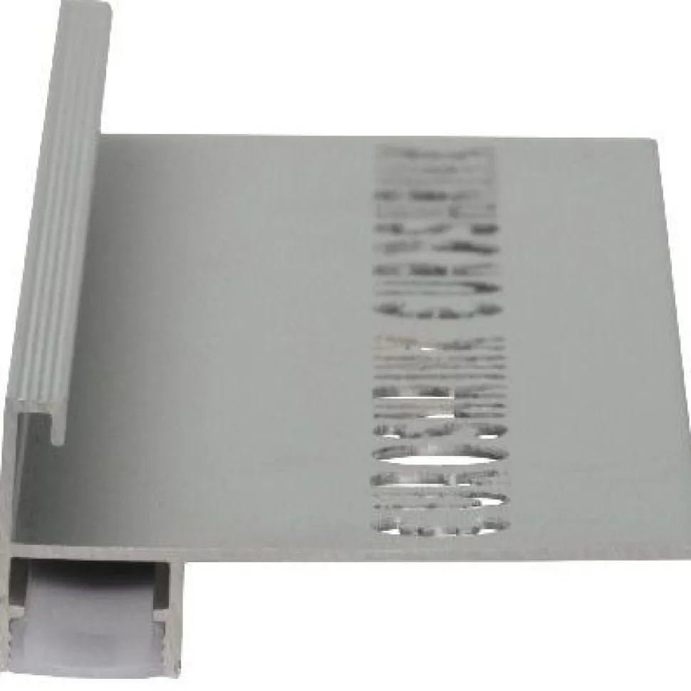 LED-porraslistan päätypala Euroshrink F-305A, alumiini, mattahopea