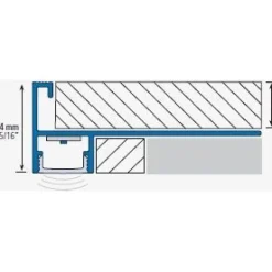 LED-porraslistan päätypala Euroshrink F-305A, alumiini, mattahopea