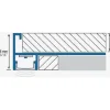 LED-porraslistan ulkokulmapala Euroshrink E-305A, alumiini, mattahopea