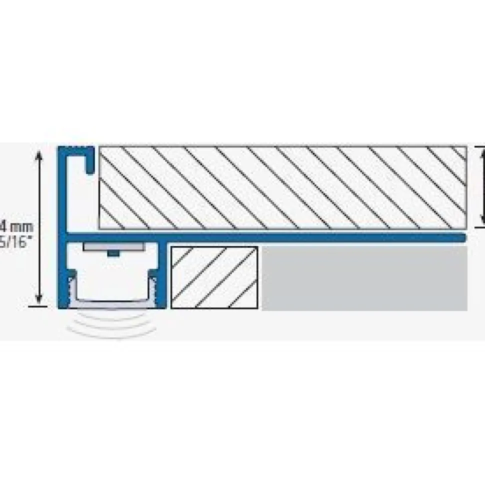 LED-porraslistan ulkokulmapala Euroshrink E-305A, alumiini, mattahopea
