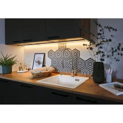 LED-profiili diffuusorilla Paulmann Base White, musta/valkoinen, eri kokoja