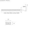 LED-profiili Limente 117, 24V 11W IP44, 17x1170x9mm, alulook
