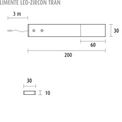 LED-profiilisetti Limente LED-Zircon Tran 5 kpl 4.9 W alulook